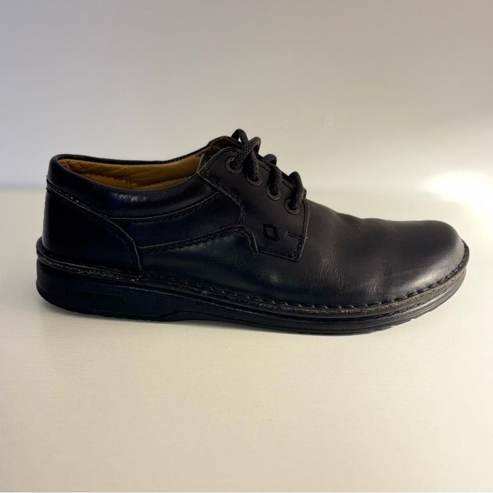 Birkenstock Men's Black Leather Oxfords